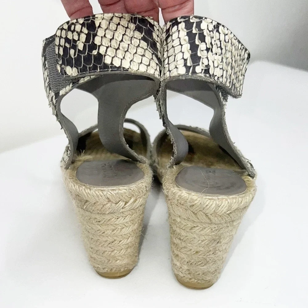 Vince Sophia Snake Print Espadrille Wedge‎ Sandals